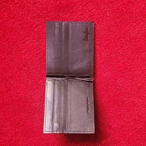 Brand New Neiman Marcus, Men's Leather Cardholder With Money Clip